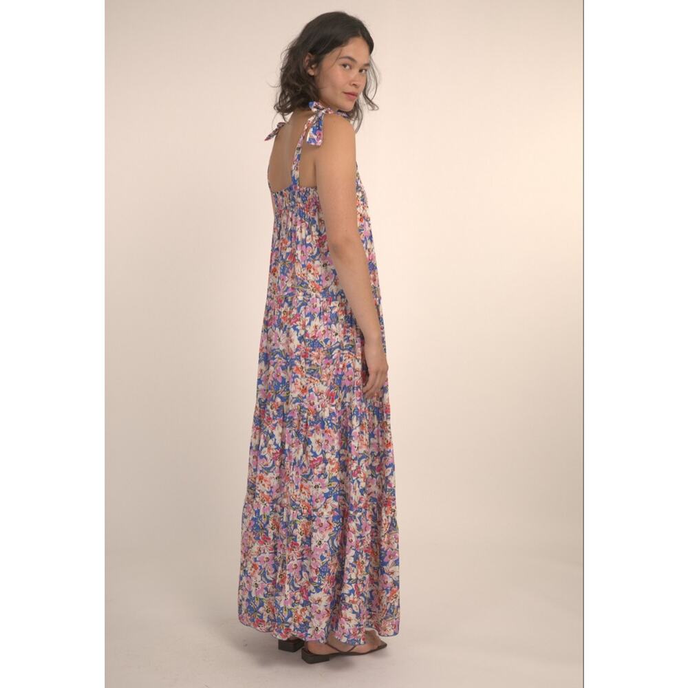FRNCH Amira Maxi Dress in Provence Floral Size Medium Cottagecore Preppy - Picture 7 of 10